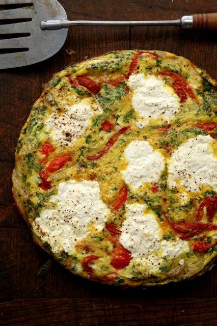 frittata-with-ricotta-cheese-and-roasted-peppers-frittata image
