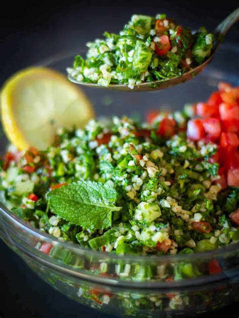 lebanese-salad-with-parsley-authentic image