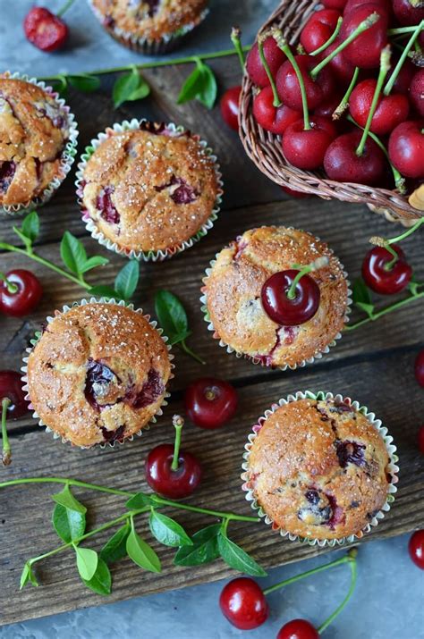 fresh-cherry-muffins-recipe-cookme image