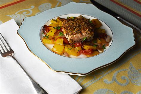 provenal-herbed-salmon-with-roasted-vegetables image