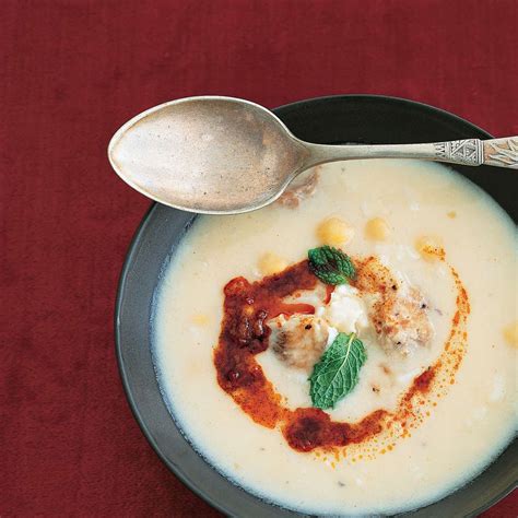 turkish-yogurt-soup-with-chicken-chickpeas-and-rice image
