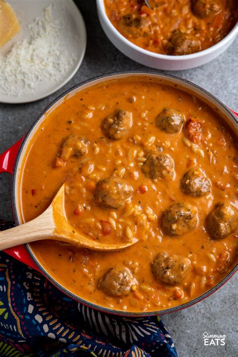 creamy-tomato-orzo-soup-with-chicken-meatballs image