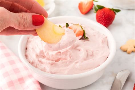 strawberry-cream-cheese-fruit-dip-love-bakes-good image