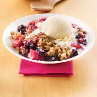 rhubarb-blueberry-crumble-recipe-land-olakes image