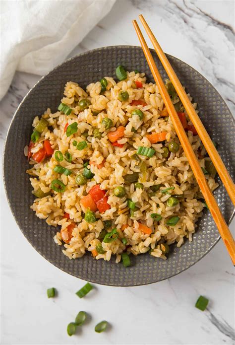 healthy-fried-brown-rice-with-vegetables-asian-fried-rice image