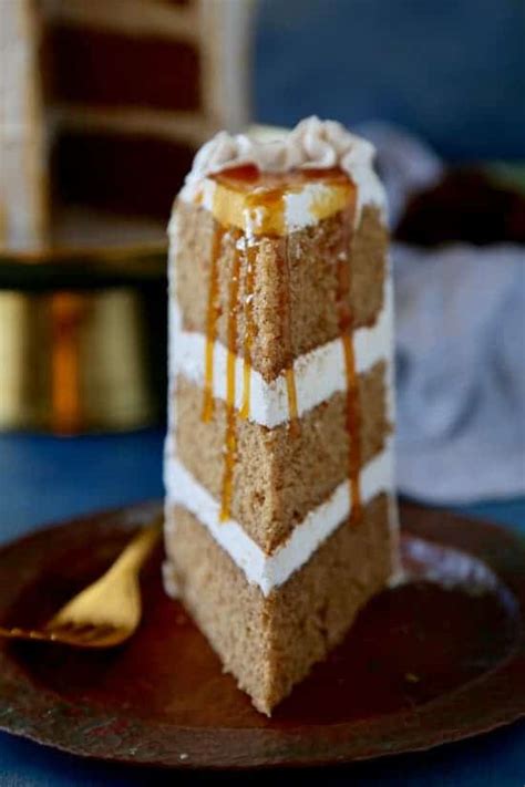 pear-spice-cake-with-salted-caramel-the-seaside-baker image