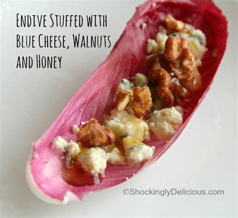 endive-stuffed-with-blue-cheese-walnuts-and-honey image