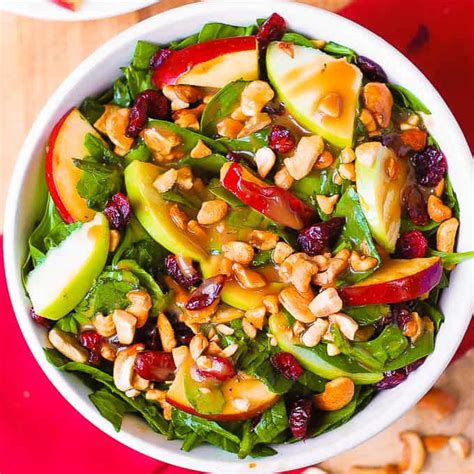 apple-cranberry-spinach-salad-with-balsamic-vinaigrette image