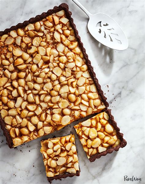caramel-chocolate-macadamia-tart-purewow image