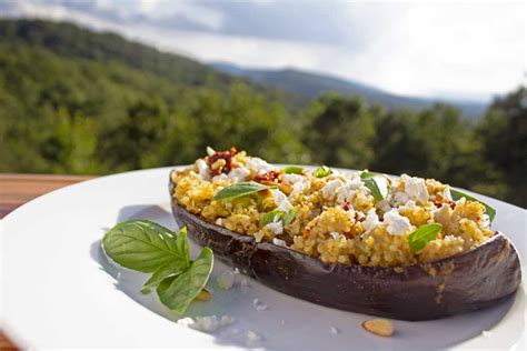 mediterranean-quinoa-stuffed-eggplant-a-meatless image
