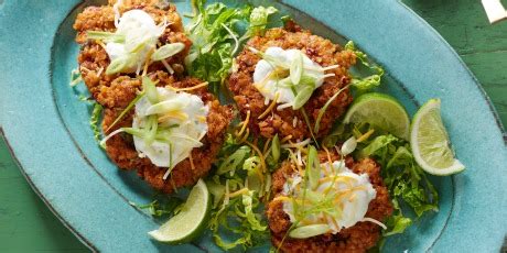 best-chili-bean-and-bulgur-cakes-recipes-food-network image