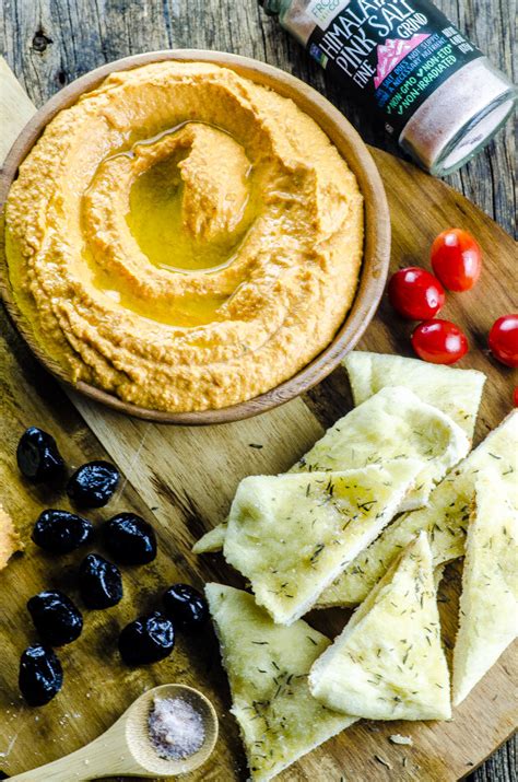 harissa-and-red-pepper-hummus-with-grilled-flatbread image