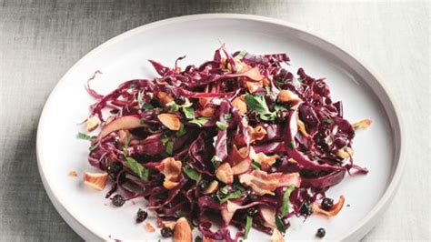 red-cabbage-salad-with-warm-pancetta-balsamic-dressing image