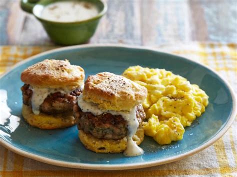 buttermilk-biscuits-with-eggs-and-sausage-gravy image