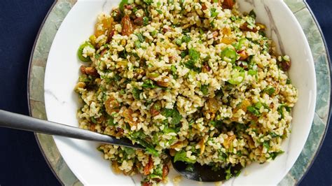 farro-with-pistachios-mixed-herbs-and-golden-raisins image