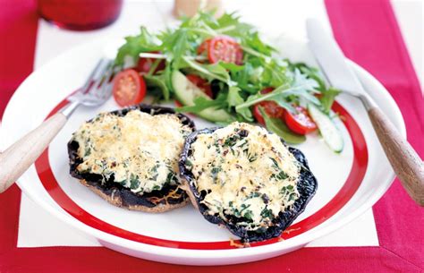 spinach-and-ricotta-baked-mushrooms-healthy-food image