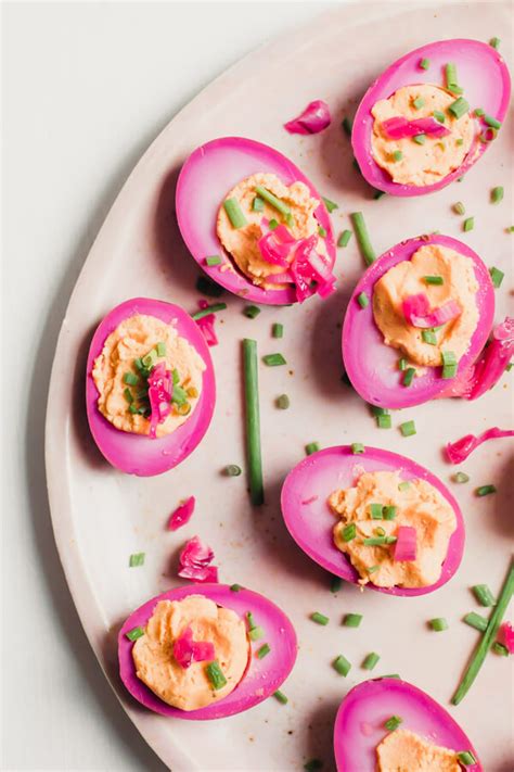 beet-pickled-deviled-eggs-abras-kitchen image
