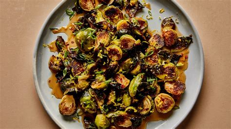 charred-brussels-sprouts-with-warm-honey-glaze image