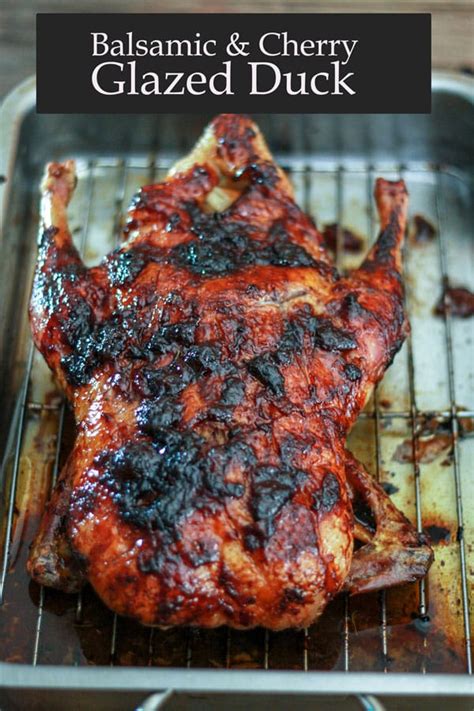 balsamic-cherry-glazed-roasted-duck-with-stuffing image