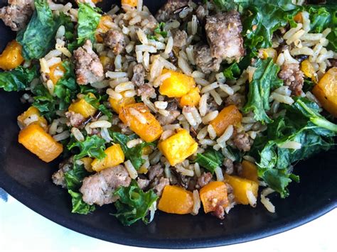 wild-rice-with-sausage-and-butternut-squash-a-healthy image