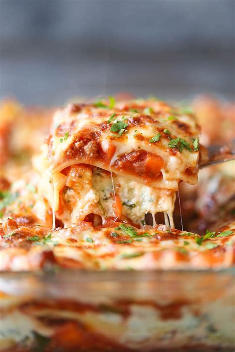 turkey-and-spinach-veggie-lasagna-damn-delicious image