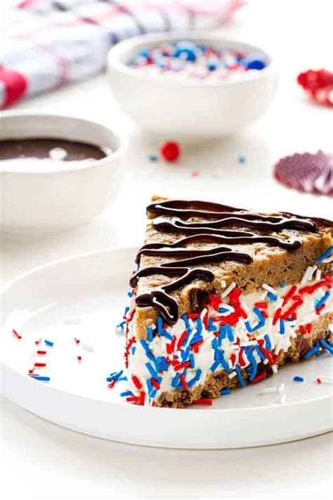 chocolate-chip-cookie-ice-cream-sandwich-cake image