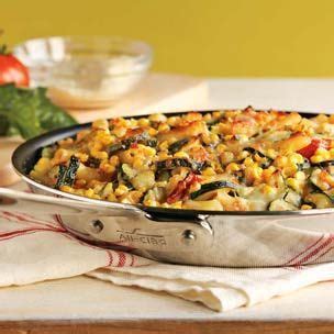 baked-penne-with-corn-zucchini-and-basil-food-channel image