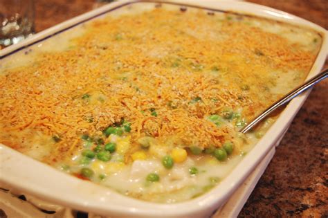 chicken-casserole-with-corn-and-peas-eat-at-home image