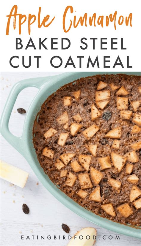 apple-cinnamon-baked-steel-cut-oatmeal-eating-bird image
