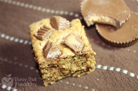 low-fat-peanut-butter-cup-blondies-busy-but-healthy image