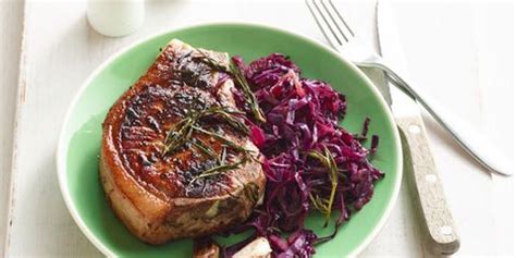 rosemary-skillet-pork-chops-with-quick-braised-cabbage image