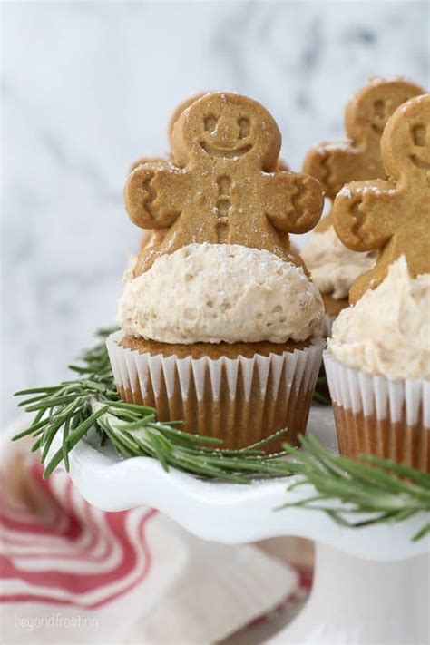 homemade-gingerbread-cookie-cupcakes image
