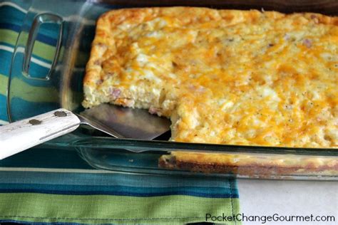 easy-ham-and-egg-casserole-recipe-pocket-change-gourmet image