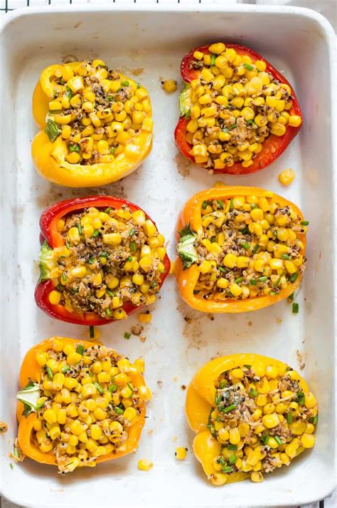 mexican-style-corn-quinoa-stuffed-peppers-the-natural image