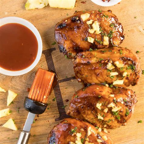 grilled-pork-chops-with-pineapple-gochujang-glaze image