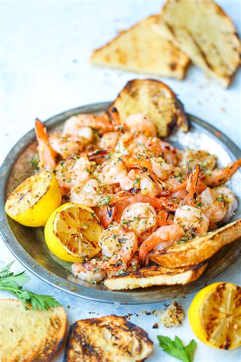grilled-garlic-butter-shrimp-damn-delicious image