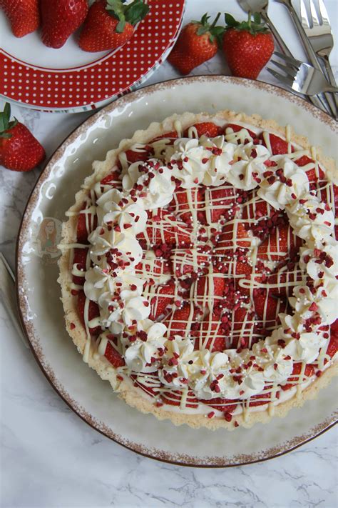 white-chocolate-and-strawberry-tart-janes-patisserie image