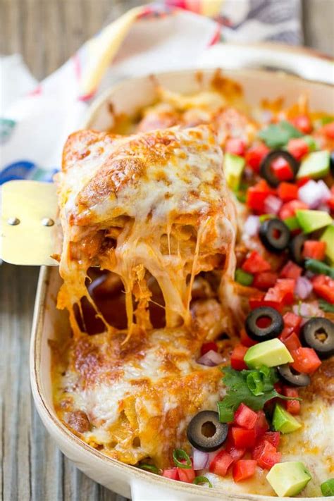 chicken-enchilada-casserole-dinner-at image