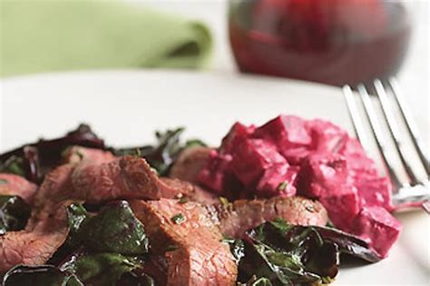 grilled-flank-steak-with-sauteed-beet-greens image