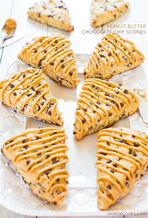 peanut-butter-chocolate-chip-scones-averie-cooks image