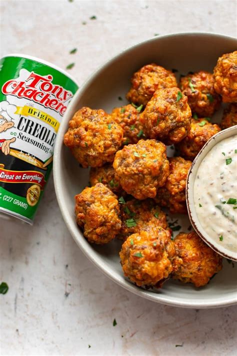 creole-sausage-balls-with-remoulade-dipping-sauce image
