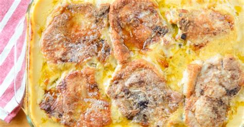 cheesy-pork-chop-potato-casserole-serena-bakes image