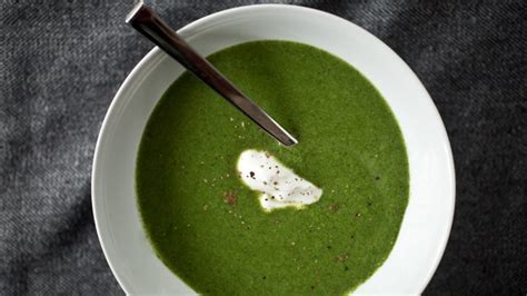 broccoli-spinach-soup-with-leeks-recipe-bon-apptit image