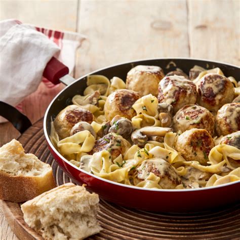 chicken-meatballs-in-a-creamy-mushroom-sauce image