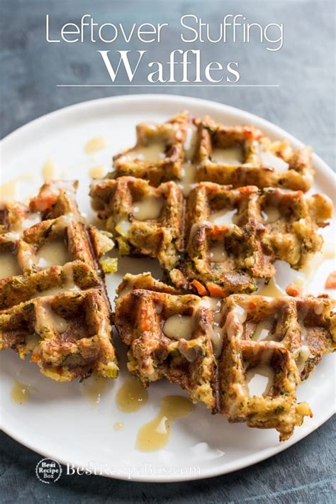 thanksgiving-leftover-stuffing-waffles-recipe-easy image