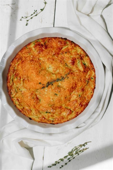 easy-crustless-zucchini-cheese-quiche-savoring-italy image