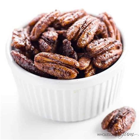 keto-candied-pecans-recipe-wholesome-yum image