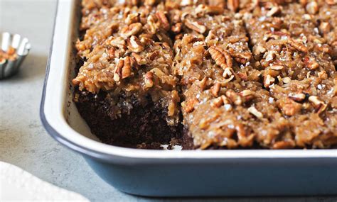 german-chocolate-snack-cake-with-coconut-pecan-frosting image