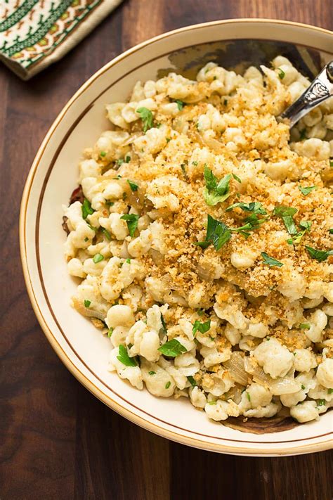 spaetzle-with-caramelized-onions-and-herbs-striped image