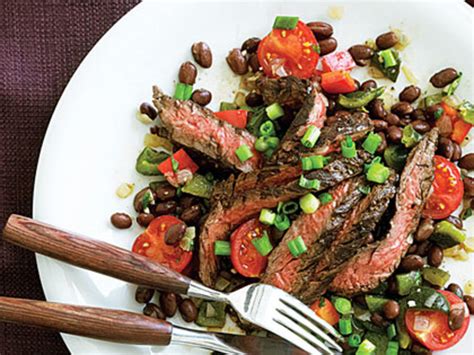 ancho-marinated-skirt-steak-warm-black-bean-salad image